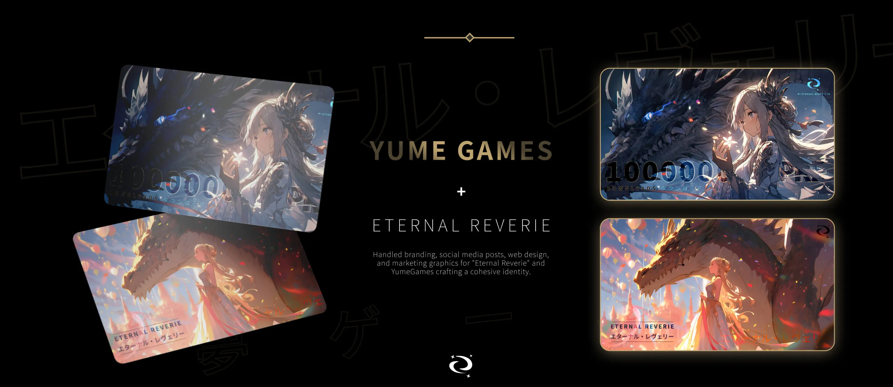 Yume Games and Eternal Reverie branding across a set of cards